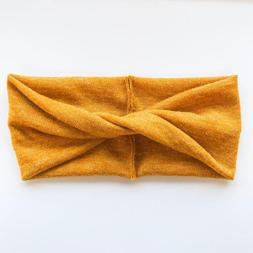 ADULT Mustard Knit : Boho Twist Headband
