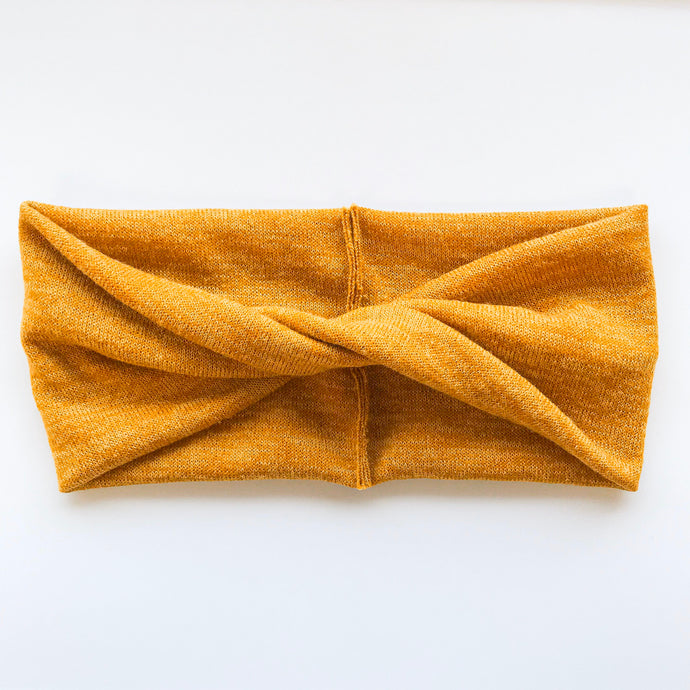 ADULT Mustard Knit : Boho Twist Headband