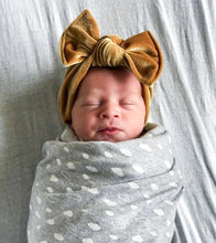 Gold Velvet : (Mommy and Me set) Skinny Boho Twist & Flat Bow Headband