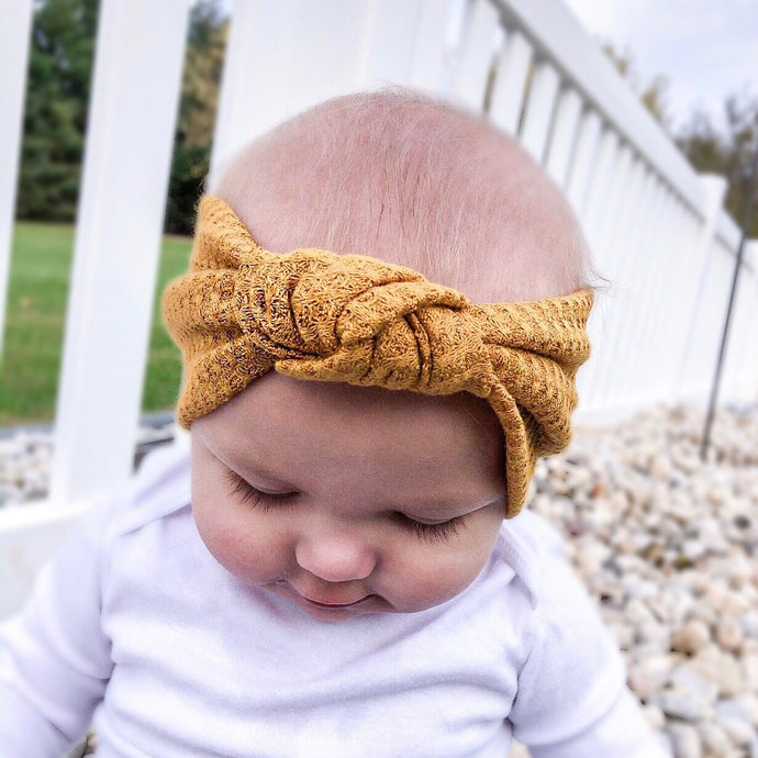 Mustard Waffle : XL Retro Knot Headband