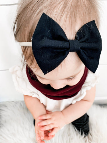 Solid Black : Baby Bow