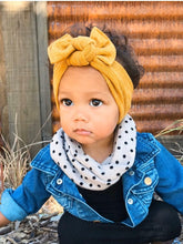 Mustard Knit : (Mommy & Me Set) Boho Twist & Flat Bow Headband