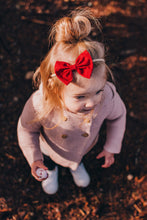 Red Linen : Baby Bow