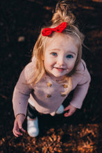 Red Linen : Baby Bow