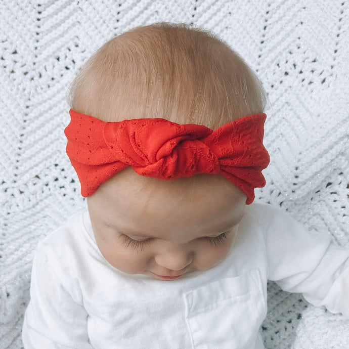 Red Eyelet: Retro Knot Headband