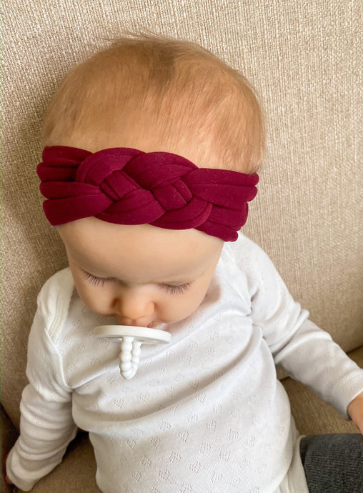 Burgundy : Sailors Knot headband