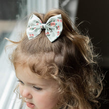 Mint Floral : Baby Bow