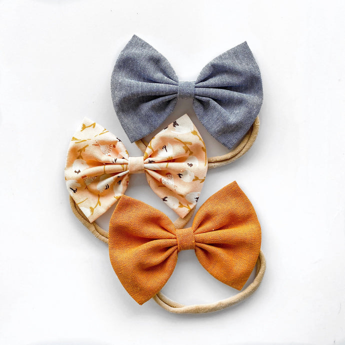 Saffron Fields Set : (3 bows)