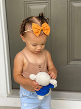 Persimmons Linen : Baby Bow