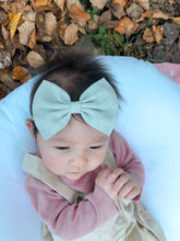 Silver Weave Linen : Baby Bow