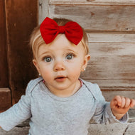 Red Linen : Classic Bow