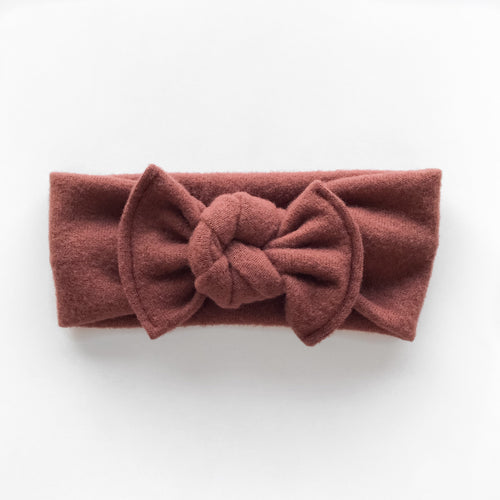 Super Soft Auburn Sweater : Flat Bow Headband