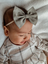 Dark Gray Linen : Baby Bow