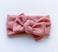 Heathered Pink : Flat Bow Headband
