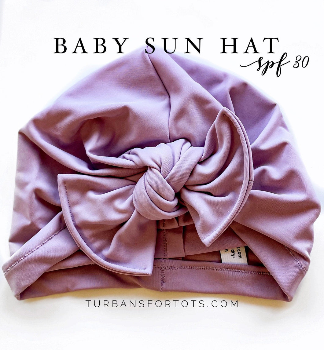 SWIM Lavender Mist Sun Hat : w/ Flat Bow