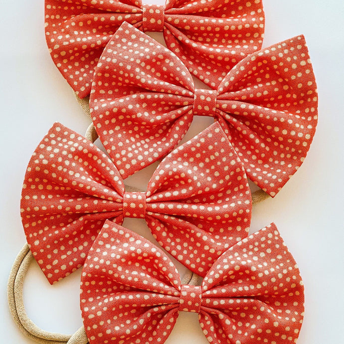 SALE - Poppin' Papaya : (1 Classic Bow)