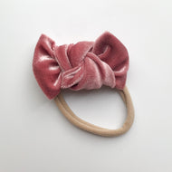 Mauve Velvet : Knot Bow