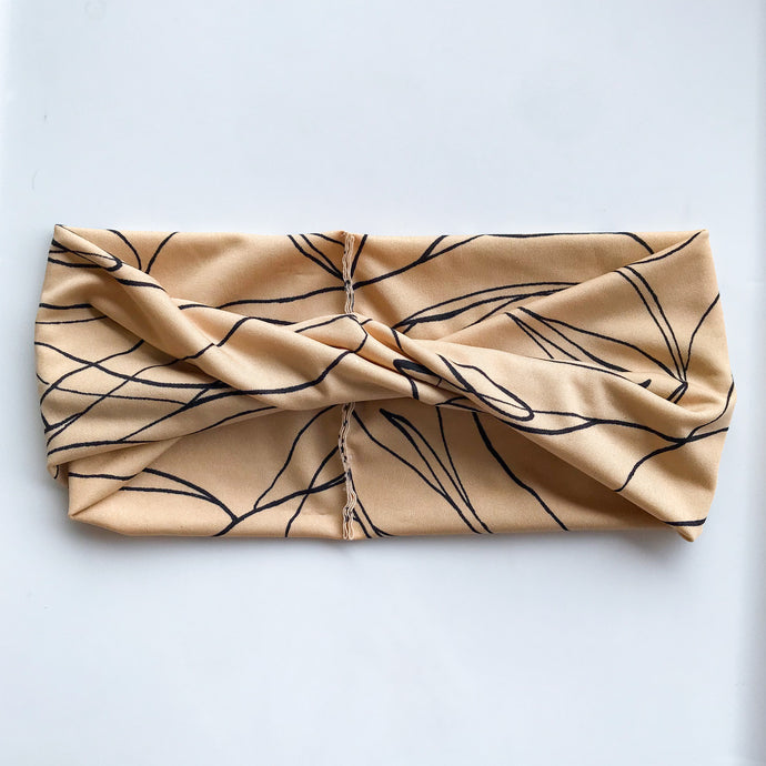 SALE - Oatmeal Abstract : Boho Twist Headband