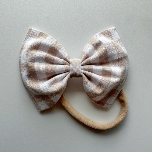 Sandy Checks : Baby Bow