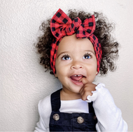 Lumberjack Plaid : Flat Bow Headband