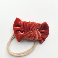 Persimmons Velvet : Knot Bow