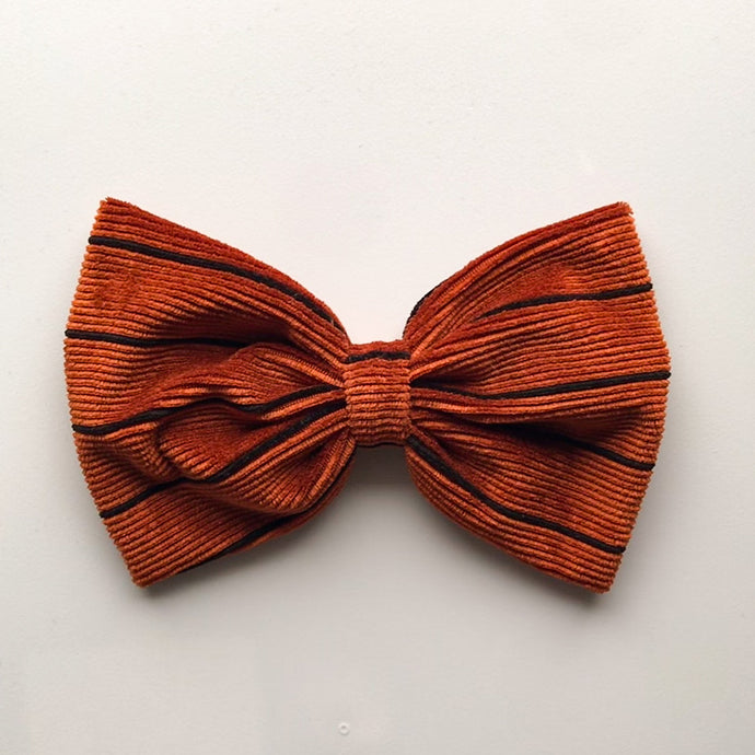 Rust Corduroy Stripe : XL bow