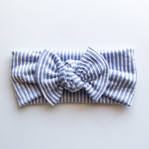 Seaside Stripes : Flat Bow Headband