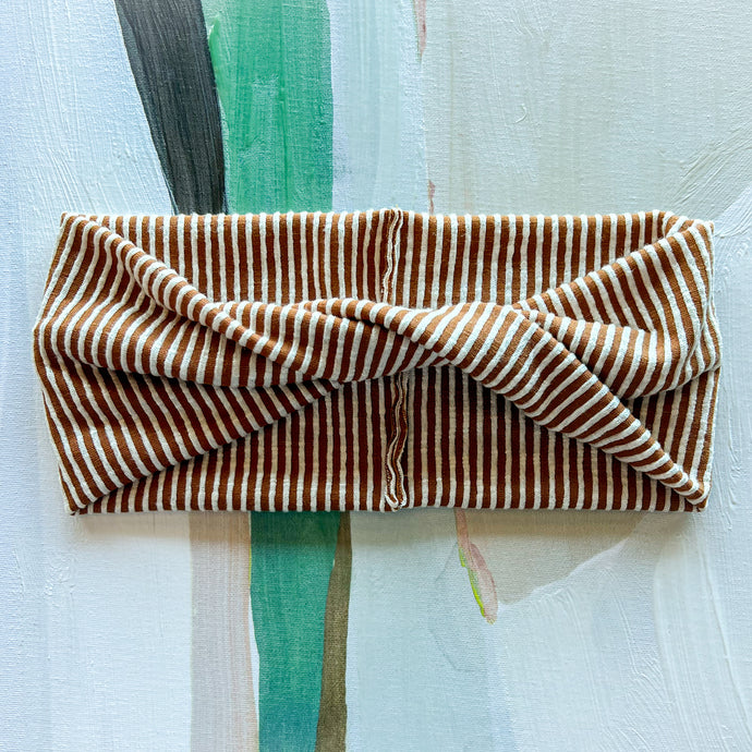 ADULT Copper Stripes : Boho Twist Headband