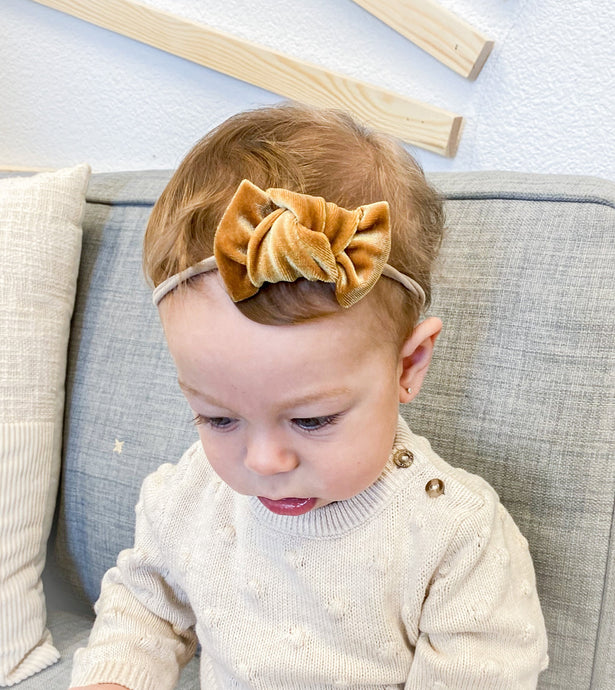 Gold Velvet : Knot Bow