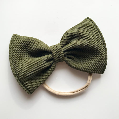 Forest Green Textured : XL Bow